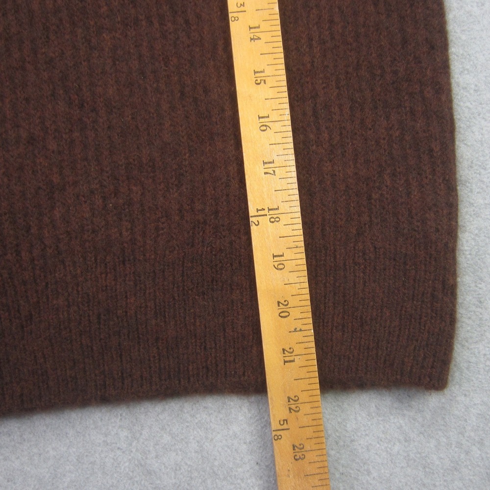 James Perse Sweater Womens 0 Brown 100% Cashmere Turtle Neck Ribbed - Picture 9 of 14